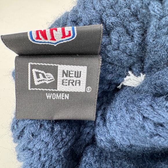 New Era College Seattle Seahawks Toasty Cuffed Knit‎ Hat with Pom Navy Womens OS - Picture 6 of 6